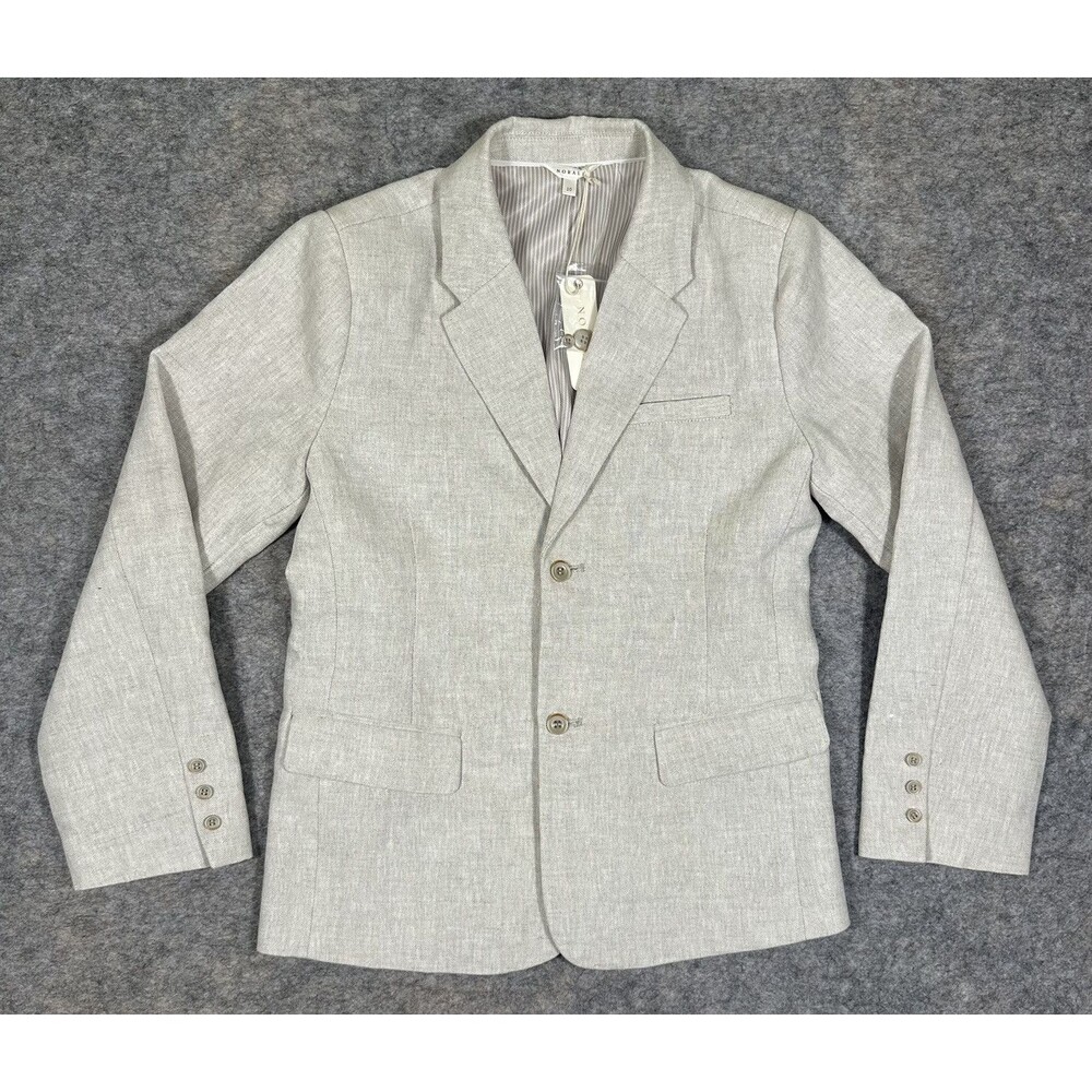 Noralee Sebastian Linen Blazer Boy’s 10 Sport Coat Two Button Jacket Easter NEW